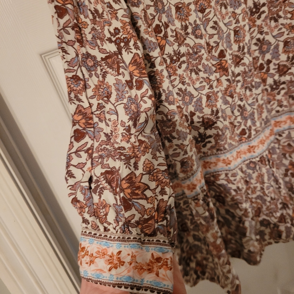 Cato Floral V-Neck Long Sleeve Dress Size Large - Picture 3 of 9